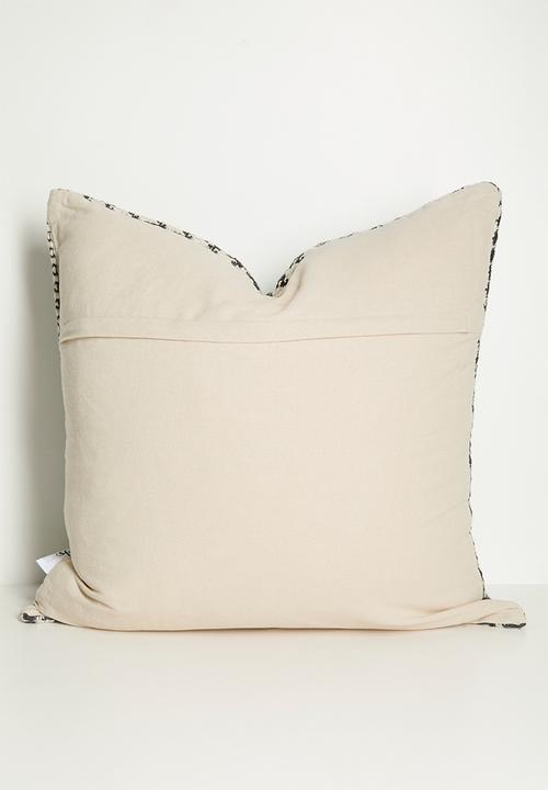 Sixth Floor - Briar Outdoor/Indoor  Geo Cushion Cover - neutral & black