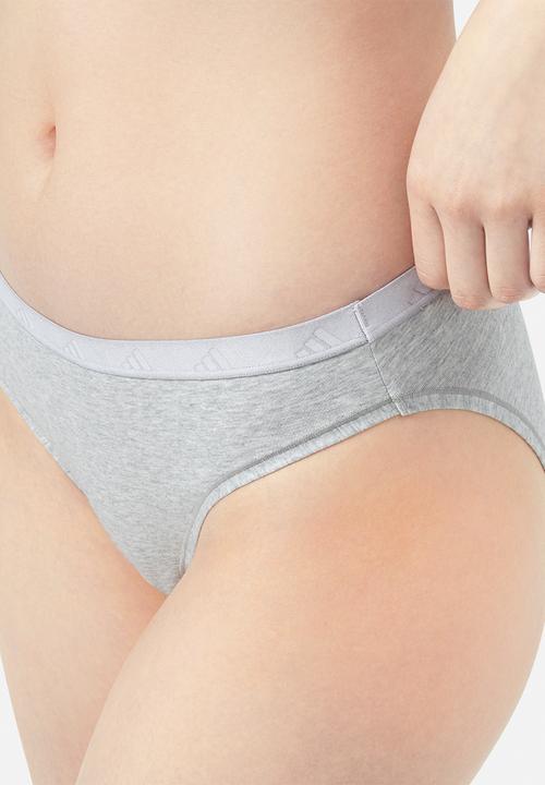 adidas Performance - High leg bikini - single item - grey marl