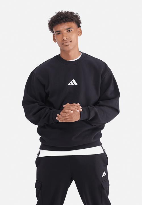 adidas Performance - Essentials Feelcozy Fleece Sweatshirt - Black/Wht