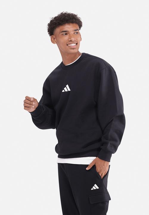 adidas Performance - Essentials Feelcozy Fleece Sweatshirt - Black/Wht