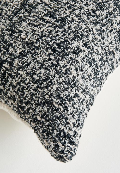 Sixth Floor - Gray Woven Cotton Scatter Cushion Cover Charcoal