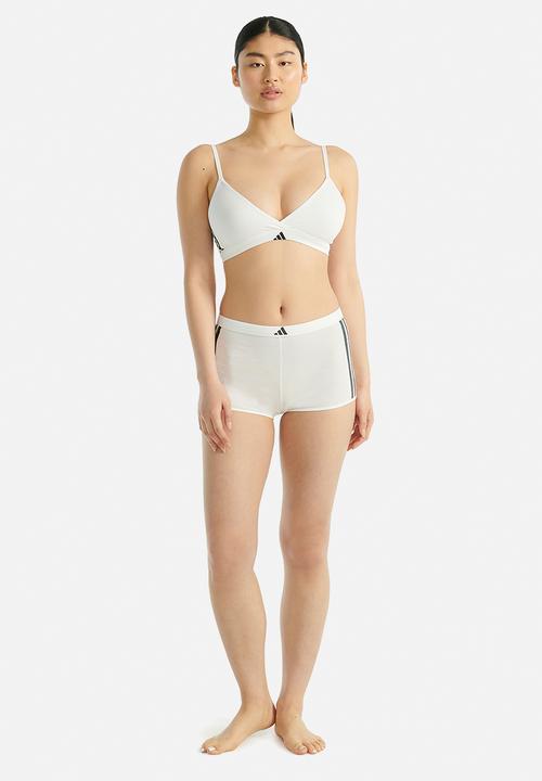 adidas Performance - 3 Stripes knit short - white