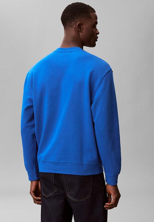 Calvin Klein - LS EU 350TERRY MONOGRAM CN SWTSHRT - Classic Blue