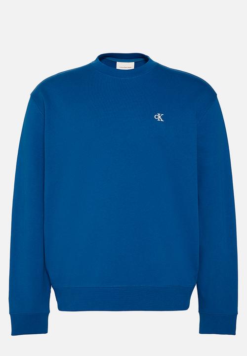 Calvin Klein - LS EU 350TERRY MONOGRAM CN SWTSHRT - Classic Blue