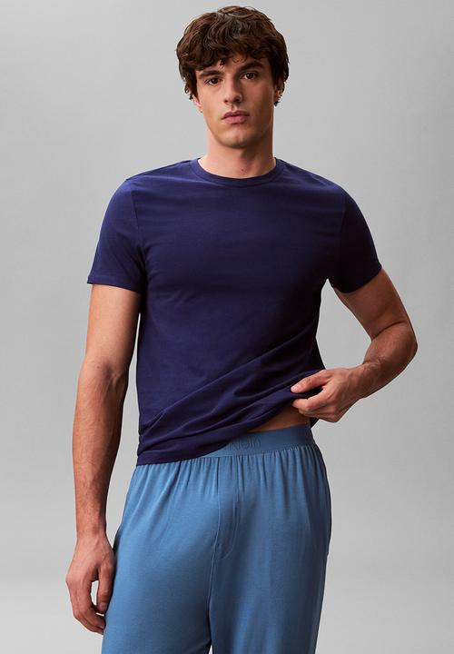 Calvin Klein - S/S CREW NECK 3PK - BLUE BAY/MINNOW/MEDIEVAL BLUE
