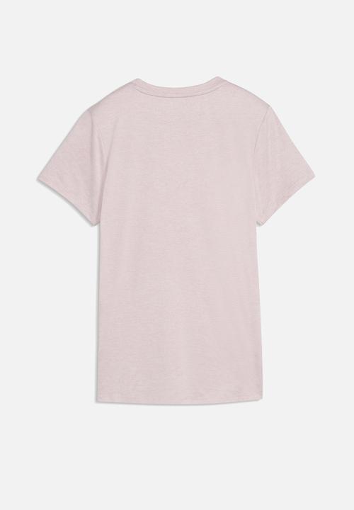 PUMA - Plus w tad essential heather tee - misty pink heather