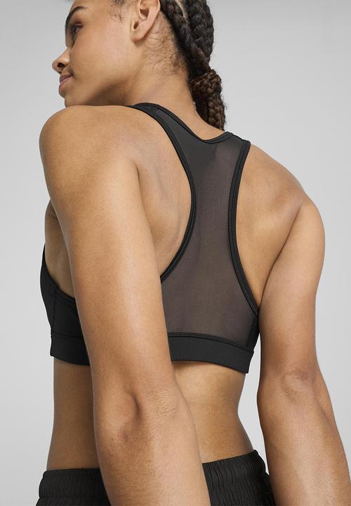PUMA - 4Keeps Bra - P - Midck-Big Whit - Puma Black-Big White Cat