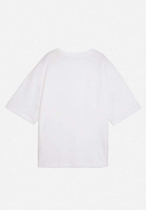 PUMA - Wardrobe Ess Oversized Tee - Puma White