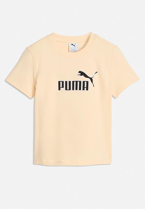 PUMA - Ess Elevated No.1 Logo Slim Short Tee - Buttercream
