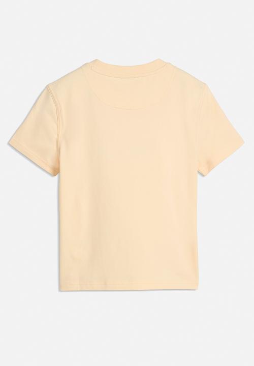 PUMA - Ess Elevated No.1 Logo Slim Short Tee - Buttercream