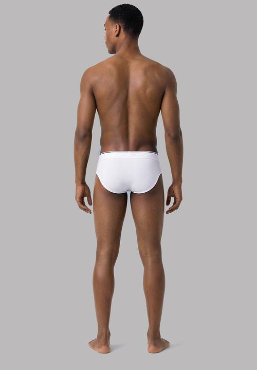 Calvin Klein - HIP BRIEF 3PK - BLACK/MISTY GREY/WHITE