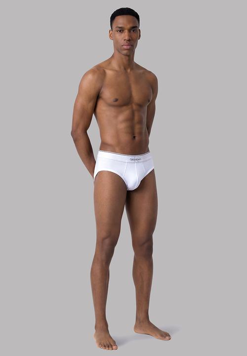 Calvin Klein - HIP BRIEF 3PK - BLACK/MISTY GREY/WHITE