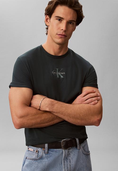 Calvin Klein - SS 30S MICRO MONOLOGO GRAPHIC TEE - Nearly Navy