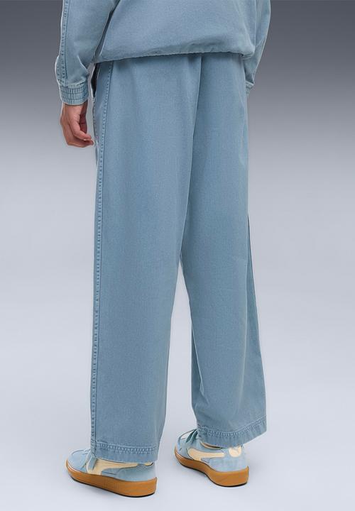 PUMA - T7 Relaxed Washed Twill Track Pants B - Cool Blue