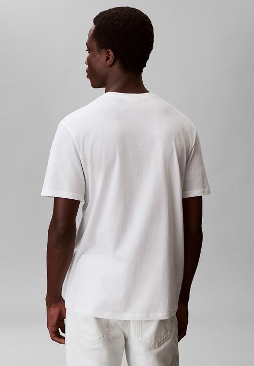 Calvin Klein - SS 30S JERSEY CLASSIC MICRO MONOLOGO TEE - Bright White