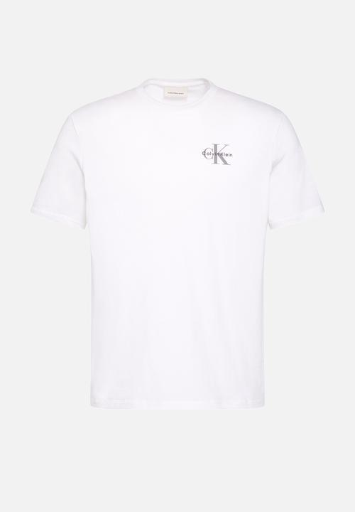Calvin Klein - SS 30S JERSEY CLASSIC MICRO MONOLOGO TEE - Bright White