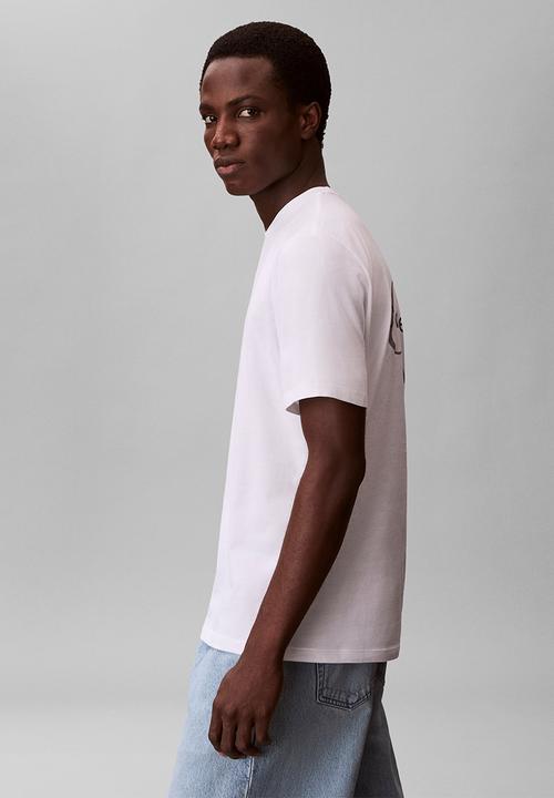 Calvin Klein - SS 30S CLASSIC BACK MONOLOGO TEE - Bright White
