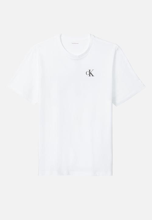 Calvin Klein - SS 30S CLASSIC BACK MONOLOGO TEE - Bright White