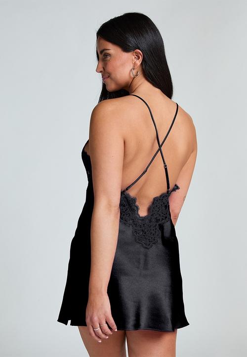 Hunkemoller - Sd satin mya - black