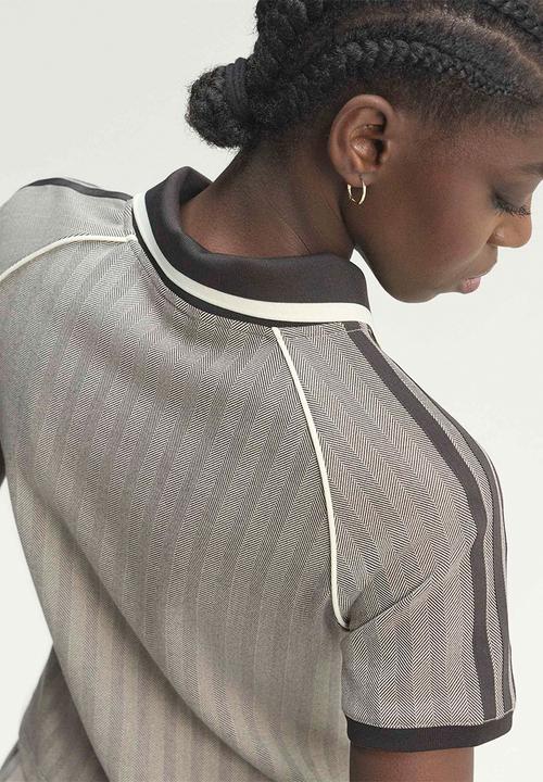 adidas Originals - Tweed Polo Shirt - Light Brown