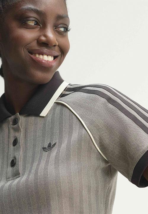 adidas Originals - Tweed Polo Shirt - Light Brown