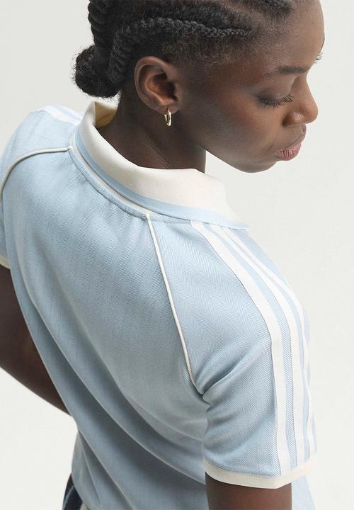 adidas Originals - Tweed Polo Shirt - Crystal Sky