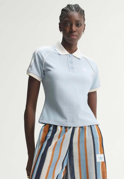 adidas Originals - Tweed Polo Shirt - Crystal Sky