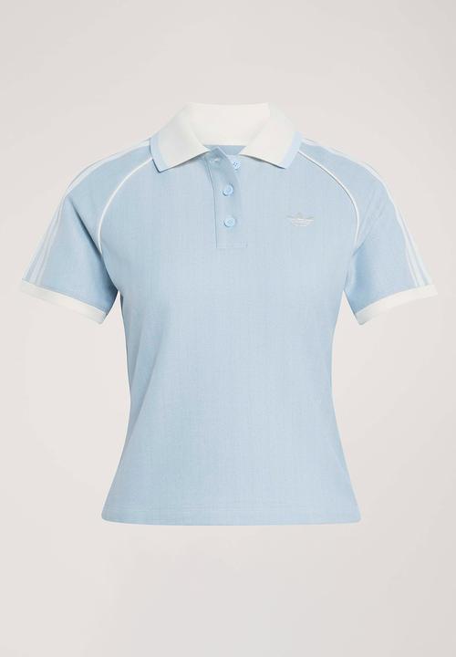 adidas Originals - Tweed Polo Shirt - Crystal Sky