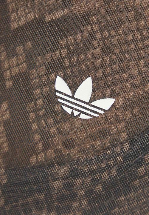 adidas Originals - Snake Print Maxi Dress - Brown