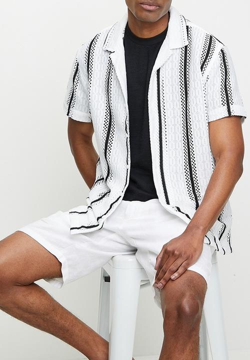 Brave Soul - Shirts - White/Black