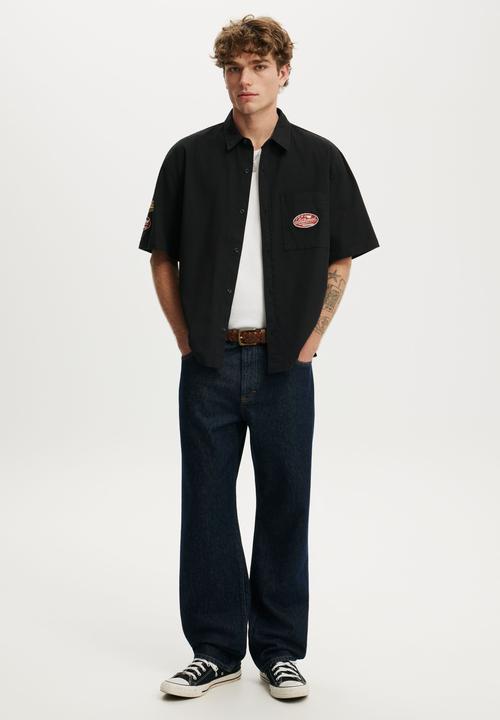 Cotton On - Darcy Short Sleeve Shirt - Washed Black