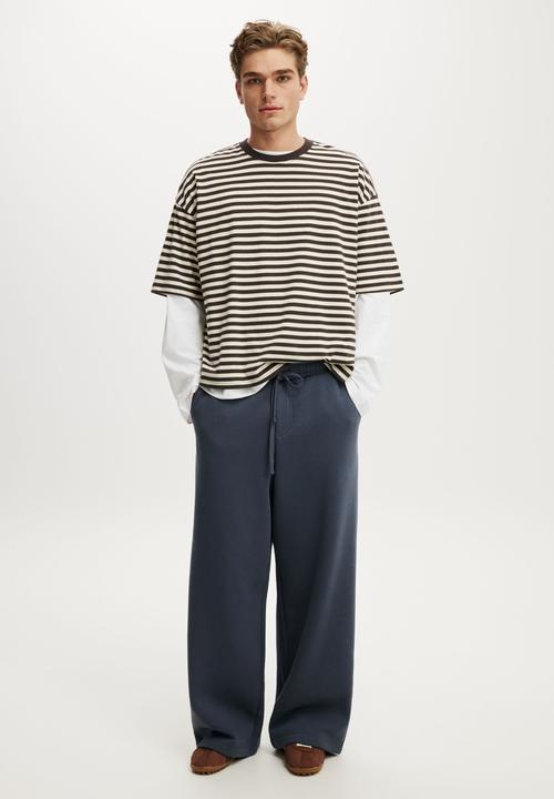 Cotton On - Super Baggy Track Pant - Denim Blue