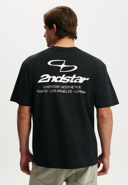 Cotton On - Everyday Fit Graphic T-shirt - Black/Everyday Aesthetics 