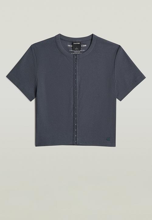 G-STAR - Hook & eye slim rib r t wmn - petrol