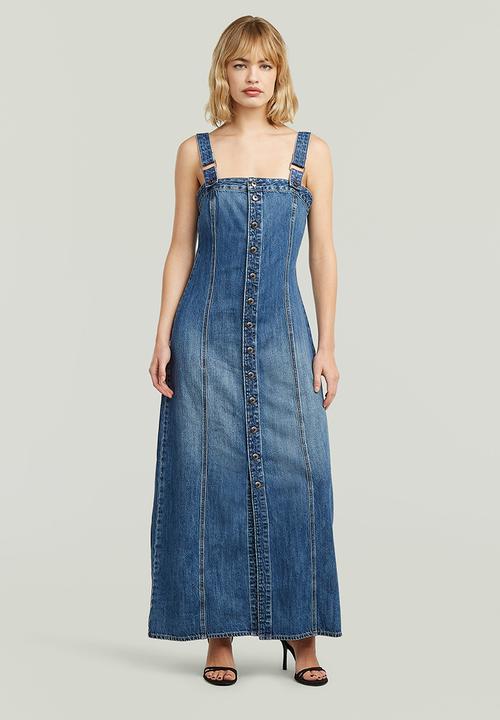 G-STAR - Bustier dress detachable straps wmn - faded blue glacier