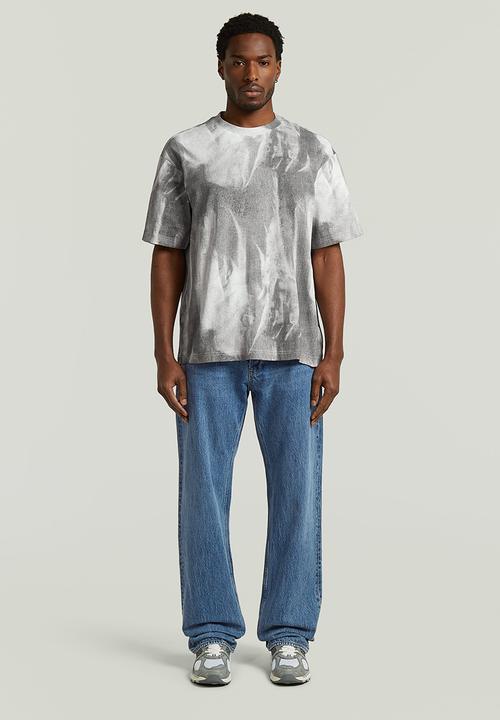 G-STAR - Aop Loose R T - Grey Denim Flame Aop