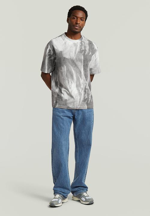 G-STAR - Aop Loose R T - Grey Denim Flame Aop