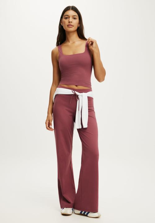 Cotton On - Ultra Soft Square Neck Tank - Dusty Rose