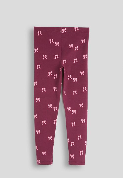 Cotton On - Essential Legging - Berry Jam/Bows