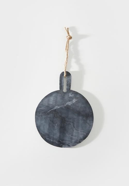 Sixth Floor - Round Marble Chopping Board M- blue