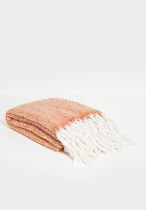 Sixth Floor - Tate Faux Mohair Throw - Rust