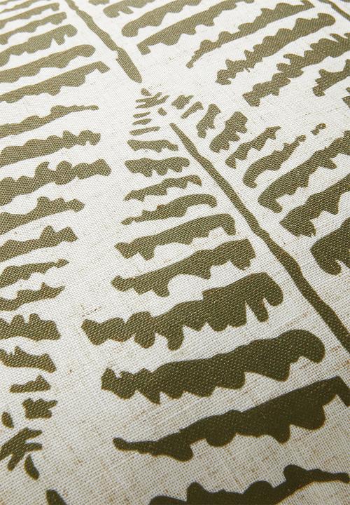 Sixth Floor - Fern Cushion Cover - Olive Green & Ecru