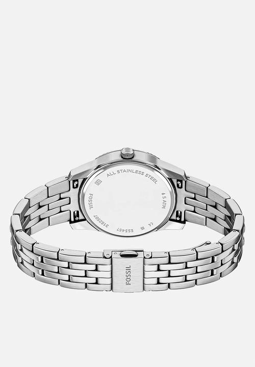 Fossil - Scarlette Three-Hand Day-Date Stainless Steel ES5457 Watch - Silver