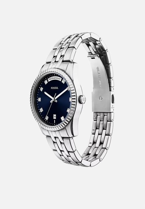 Fossil - Scarlette Three-Hand Day-Date Stainless Steel ES5457 Watch - Silver