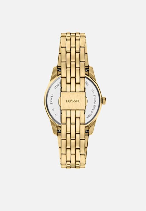 Fossil - Scarlette Three-Hand Day-Date Stainless Steel ES5460 Watch - Gold