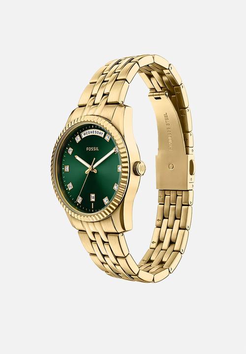 Fossil - Scarlette Three-Hand Day-Date Stainless Steel ES5460 Watch - Gold