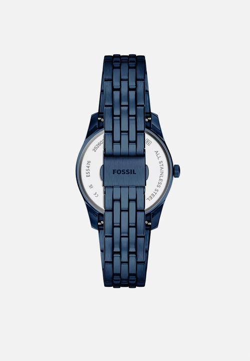 Fossil - Scarlette Three-Hand  Stainless Steel ES5476 Watch - Blue