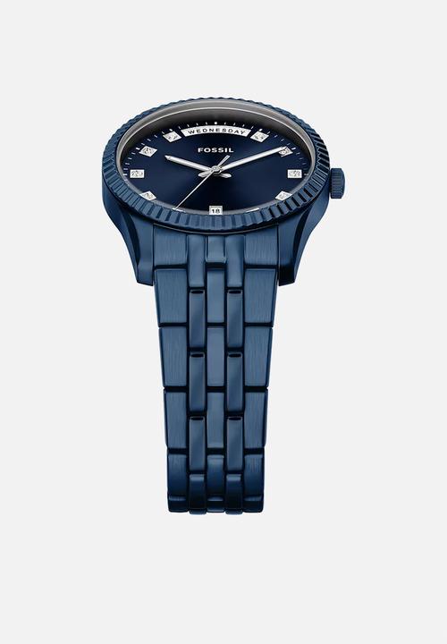 Fossil - Scarlette Three-Hand  Stainless Steel ES5476 Watch - Blue