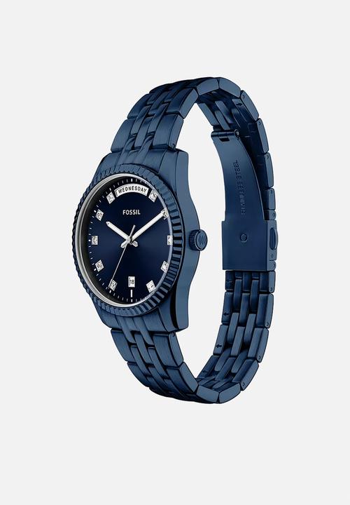 Fossil - Scarlette Three-Hand  Stainless Steel ES5476 Watch - Blue