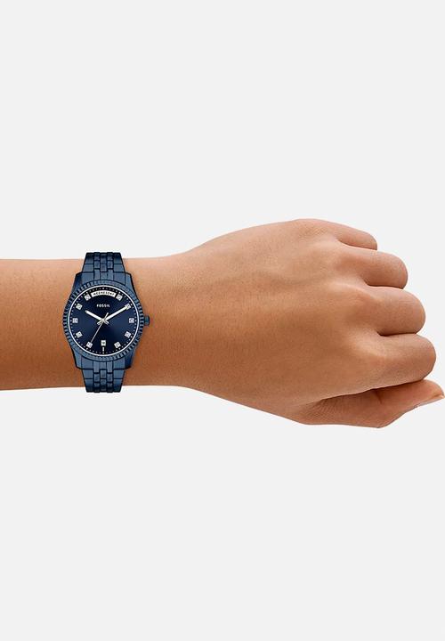 Fossil - Scarlette Three-Hand  Stainless Steel ES5476 Watch - Blue